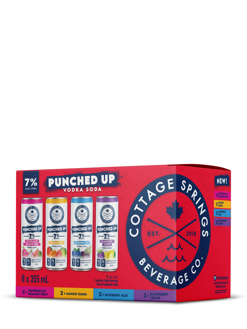 Cottage Springs Punched Up Vodka Soda Mixed Pack