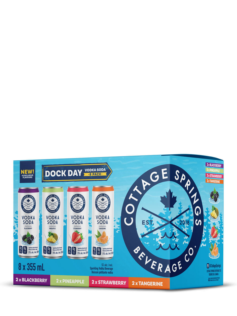 Cottage Springs Vodka Soda Dock Day Mixed Pack