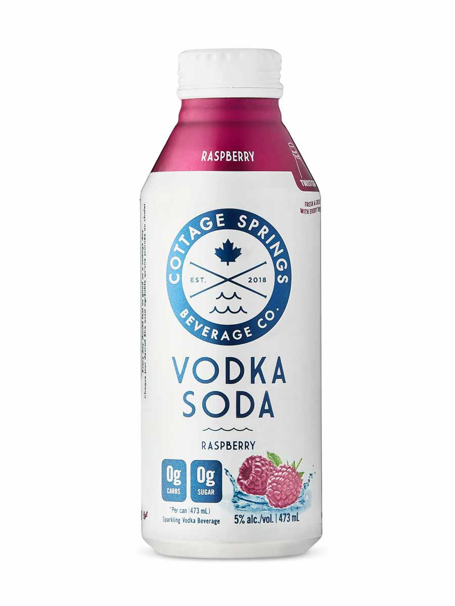 Cottage Springs Raspberry Vodka Soda Twist Off