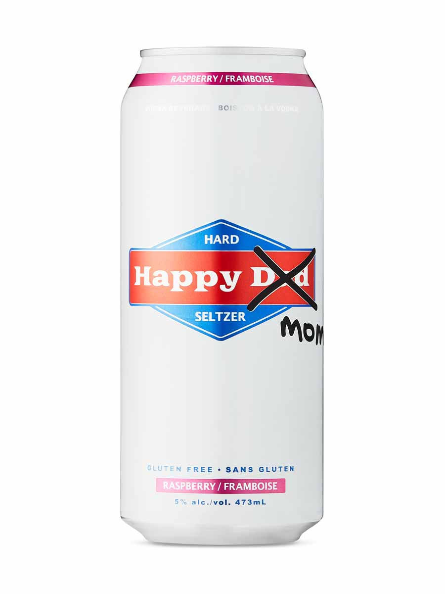 Happy Dad Hard Seltzer Raspberry Happy Mom
