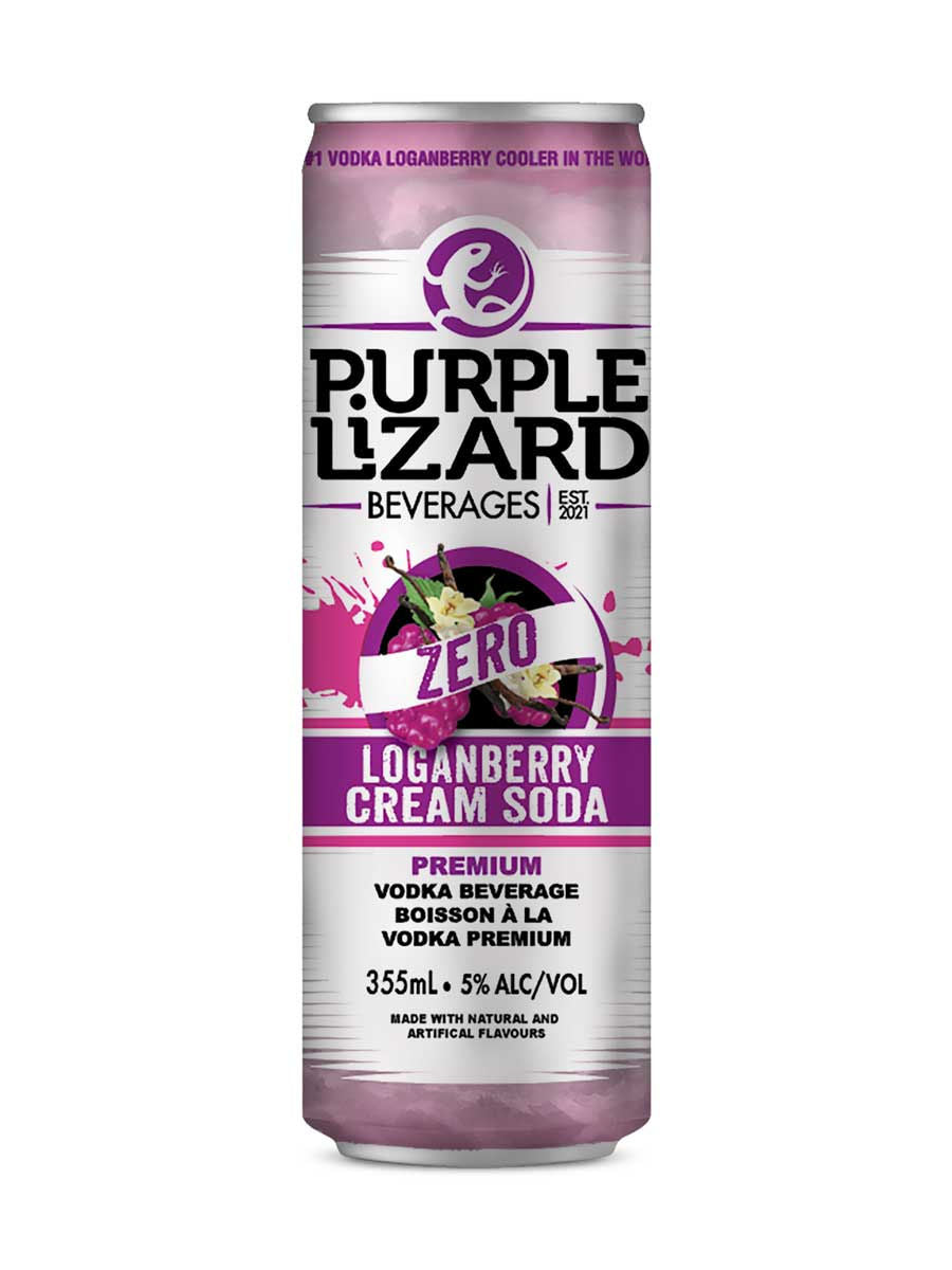 Purple Lizard Zero Sugar Loganberry Cream Soda
